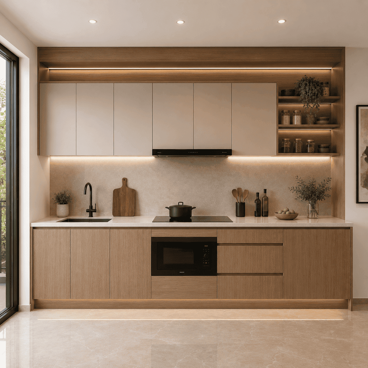 Tủ bếp Laminate chữ I